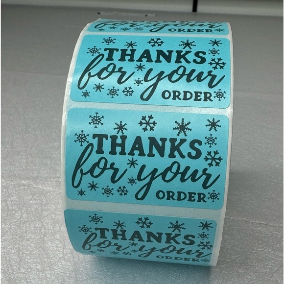 STICKERAFT Other - thanks for your order sticker for christmas holliday thanks sticker new 100 pcs